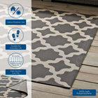 Modway - Cerelia Treillis marocains intérieurs et extérieurs Tapis 9 pi l x 12 pi L - Gris et beige-Polypropylène 100% doux