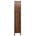 Modway - Calista 63 po voûté Armoire de rangement avec bureau pliant - Noyer-Charnières à fermeture douce