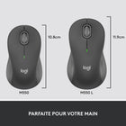 Logitech - Souris sans fil Signature M550 - Graphite-Améliorez votre confort : cette souris de travail offre de longues heures de confort grâce à une forme profilée, une zone de pouce douce et des poignées latérales en caoutchouc qui maintiennent votre main bien en place.