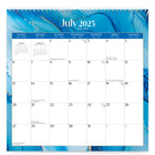 BrownTrout - 2026 Calendrier suspendu carré à spirales mensuel de 18 mois feuille d'autocollants - Blush craquelé - 12 po x 12 po-Stickers Personnalisés - Des stickers personnalisables, aux formes et aux couleurs variées, permettent d'indiquer les dates importantes et les rendez-vous, et peuvent être repositionnés à une nouvelle date