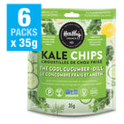 Healthy Crunch - Chips de concombre, aneth et chou frisé, 6 unités x 35 grammes-Sans gluten