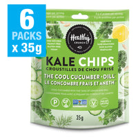Healthy Crunch - Chips de concombre, aneth et chou frisé, 6 unités x 35 grammes-Sans gluten