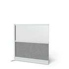Luxor - Mur modulaire 53 x 48 - Extension de cadre gris large, fenêtre givrée, PET gris frais-Crée une intimité semi-permanente dans les espaces partagés