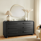 Modway - Bellamy 6 tiroirs Commode - Noir-Silhouette à bord arrondi