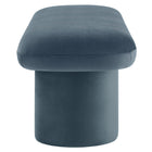 Modway - Orla Performance Velvet Banc - Cadet Blue-Arrivée entièrement assemblée
