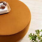 Modway - Tilden Gros velours rond de performance de 38" Rembourré Ottoman - Rouille naturelle-Socle en caoutchouc