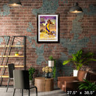 Basketball Los Angeles Tribute - Impression encadree - 27" x 38"-Sous licence officielle basketball memorabilia