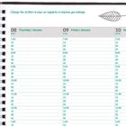 Brownline - 2026 Agenda hebdomadaire EcoLogix avec papier recyclé - 11 po x 8-1/2 po - Couleurs assorties - Anglais-Astuce écologique sur chaque page
