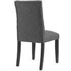 Modway - Duchess Bouton touffé Tissu Chaise à manger - Gris-Tissu fin en polyester