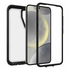 OtterBox - Coque Defender XT Clear pour Samsung Galaxy S24 - Côté Obscur-Les caches-ports bloquent la poussière et la saleté
