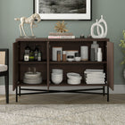 Hudson&Canal - Buffet Brighton 48" de largeur - Brun aulne-Dimensions du produit : 14" L x 47,5" l x 32" H