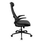 COUGAR - Stryder Chaise de bureau ergonomique avec support lombaire et accoudoirs relevables - noir-Accoudoirs rabattables: Pensés pour la polyvalence, les accoudoirs offrent un soutien équilibré au besoin et se relèvent facilement quand vous souhaitez plus de liberté de mouvement ou vous rapprocher de votre bureau