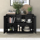 Hudson&Canal - Table buffet Alston 48" L - Grain noir-Dimensions du produit : 14" L x 47,5" l x 32" H