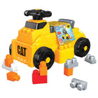 MEGA Bloks - CAT Véhicule porteur et construction-Idéals pour les 1 à 3 ans et approuvés par Fisher-Price, les blocs First Builders sont parfaits pour les petites mains et sont conçus pour favoriser le développement des motricités fine et globale