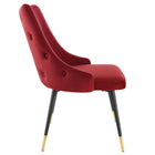 Modway - Adorn Touffe Performance Velvet Fauteuil d’appoint de salle à manger - Marron-Rembourrage en mousse dense
