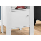 Monarch Specialties - 2137 Table D'Appoint - Table De Chevet Blanc-24,25 haut. x 17,25 larg. x 14 prof. (po)