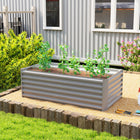 Outsunny - jardinière surélevée galvanisée - gris clair-Structure en acier galvanisé assurant durabilité et performance à long terme
