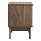 Modway - Envision 2 tiroirs Table de chevet, Blanc noyer-Construction durable en panneaux de particules