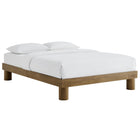 Modway - Runa Bois Lit de plateforme King, Chêne français-Assemblée requise