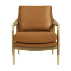 Modway - Langford Cuir végane Fauteuil d’accent - Noyer Tan-8