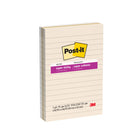 Post-it - Ces Notes Super Sticky de la collection Neutrality - 4 po x 6 po-Le paquet comprend 3 blocs de notes adhésives lignées de 4 x 6 po, contenant chacun 90 feuilles, dans les couleurs apaisantes Biscuit, Sand Dune et Cloud Dancer