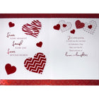 Rosedale Gold - Cartes De souhaits De La Saint-Valentin 5-1/2 po x 8 po / Enveloppes - Paquet de 6 - Motif de Coeurs-Imprimées sur un papier de qualité non couché