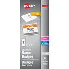 Avery - Pince pour porte-nom, 4 po x 3 po-Porte-insigne de type à pince sans danger pour les v&ecirc;tements  