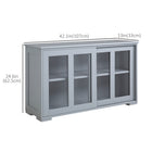 HOMCOM - Buffet empilable 42 po L - gris clair-Ce meuble de cuisine dispose d'une étagère intérieure ajustable 
