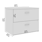 Bush Business Furniture - Studio C Classeur latéral à 2 tiroirs, orme naturel (SCF136NESU)-Les tiroirs acceptent les documents au format légal, lettre et A4 et se verrouillent pour protéger les informations sensibles