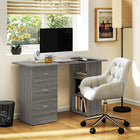 HOMCOM - Bureau d'ordinateur avec rangement - 47,25 po L x 19,25 po l x 28,25 po H - gris-Couleur : Gris 