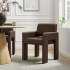 Modway - Daven Cuir végane Fauteuil à manger in Espresso-Coussin en mousse haute densité