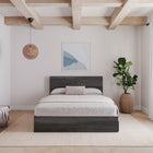Nexera - Tête de lit double effet de planches, Gris écorce-5