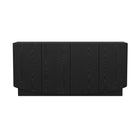 Manhattan Comfort - Ardea 60" Buffet contemporain à 4 portes - Noir-Finition stratifiée aspect bois : aspect bois chaud et naturel avec une surface durable et facile à nettoyer