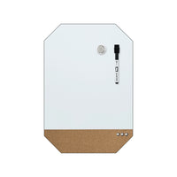 Quartet - Tableau magnétique effaçable à sec combiné - 11" x 16" - Sans cadre-3-EN-1 : Notez vos listes de tâches, épinglez en toute sécurité des notes, des photos et des papiers sur la surface en liège à l'aide de punaises, ou attachez des objets avec les aimants sur la surface magnétique.
