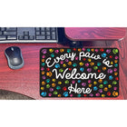 Ashley Productions - Smart Poly Tapis de souris pour ordinateur - 8" x 10" - Chaque patte est la bienvenue ici - Paquet de 6-Utilisez en classe, à la maison ou au bureau.