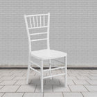 Flash Furniture - Chaise Chiavari empilable de la série HERCULES PREMIUM en résine blanche-Cadre d'une pièce conçu sans utilisation des vis
