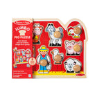 Melissa & Doug, Puzzle géant à boutons, Animaux de la ferme-Couleurs vives et jolies illustrations d'objets familiers