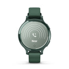 Garmin - Lily 2 Active Jasper Vert avec Bracelet en Silicone-Partez l'esprit tranquille grâce aux fonctionnalités de sécurité et de suivi, notamment LiveTrack plus la détection d'incidents (lors de certaines activités) et l'assistance, qui envoient toutes deux un message avec votre position en direct aux contacts d'urgence lorsqu'elles sont associées à votre smartphone compatible ; nécessite une configuration et votre smartphone doit se trouver dans une zone avec une couverture réseau où la connectivité des