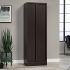 Sauder - Meuble de rangement Merton Hall - Chêne Dakota-étagères réglables: Trois étagères réglables et une étagère fixe pour une polyvalence de rangement optimale. Chaque étagère réglable a une capacité de poids maximale de 25 lb