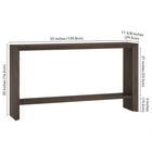Hudson&Canal - Console Osman 55" de largeur par - Brun aulne-Dimensions du produit : 11,63" L x 55" l x 30" H