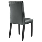 Modway - Duchess Bouton touffé Cuir végane Chaise à manger - Gris-Capacité de poids de la chaise : 286 lb.