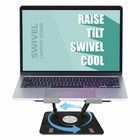 Uncaged Ergonomics - Travel Pack RISE Support pivotant pour ordinateur portable et chargeur de voyage - Argent-La flexibilité de positionnement d'un ordinateur portable permet d'éviter les reflets sur l'écran et améliore l'expérience de travail collaboratif.