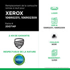 CIG - Cartouche de toner Xerox WorkCentre 3315 remise à neuf - rendement élevé - noir- Écologique : Remanufacturé à partir d'une cartouche Xerox originale recyclée