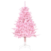 HOMCOM - Arbre de Noël Artificiel 4 Pieds à Ouverture Automatique pour Fête Rose-La couleur rose crée une atmosphère douce pour les dames 