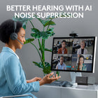 Logitech - Zone 950 casque anti-bruit premium avec ANC hybride - Graphtie-Quatre micros anti-parasite: assurez-vous que les autres peuvent vous entendre: chaque micro anti-parasite de Zone 950 réduit les sons autour de vous, comme les conversations autour ou le bruit de fond