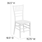 Flash Furniture - Chaise Chiavari empilable de la série HERCULES PREMIUM en résine blanche-Siège en polycarbonate ultra-résistant