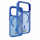 Blu Element - Étui Chromatic Kick MagSafe pour iPhone 17 Pro Max - Bleu Transparent-Protection supplémentaire de l'appareil photo avec béquille rabattable pour une visualisation en paysage