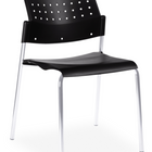 Global - Chaise empilable Sonic, nocturne avec un bâti noir-Chaise empilable