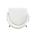 Manhattan Comfort - Lot de 4 chaises de salle à manger modernes Gracie 61,5 cm, revêtement similicuir blanc et noir-22,6 po L x 23 po l x 34,3 po H