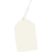 Crownhill â€“ Marquage de commerce au détail / étiquette de prix avec ficelle, 1 15/16 po x 1 1/4 po, blanc-Idéal pour marquer le prix sur chaque article dans les magasins ou boutiques de commerce au détail